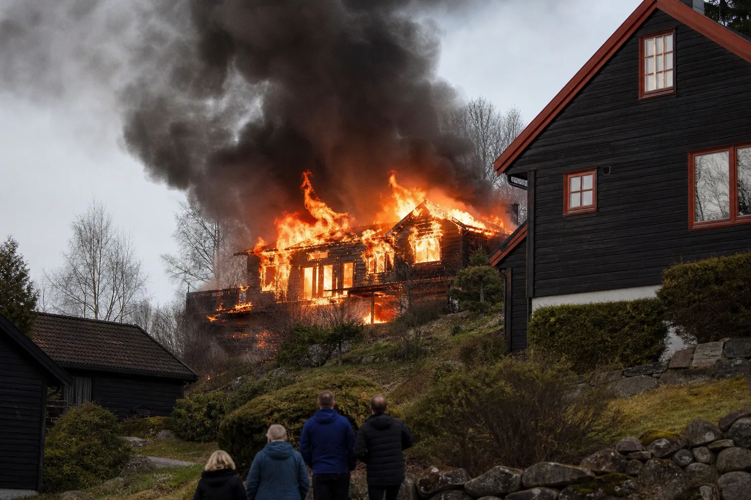 Großbrand in Drammen: Über 100 Ferienhäuser durch Waldfeuer zerstört