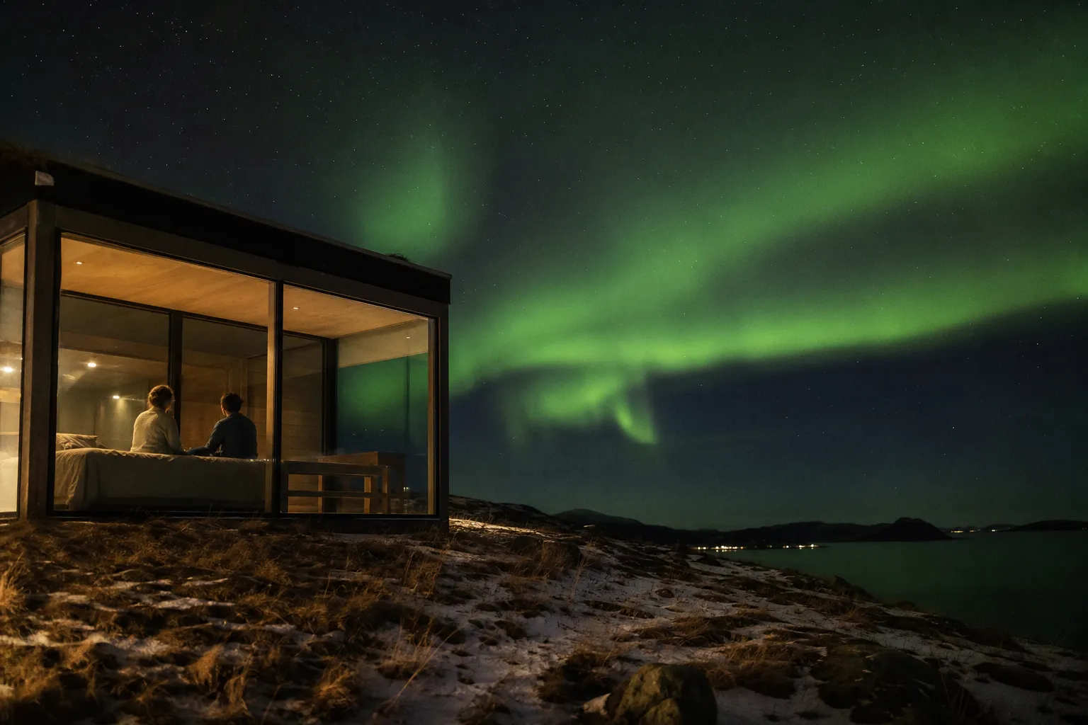 Luxus-Urlaub in Norwegen: Übernachten in gläsernen Lodges unter Nordlichtern