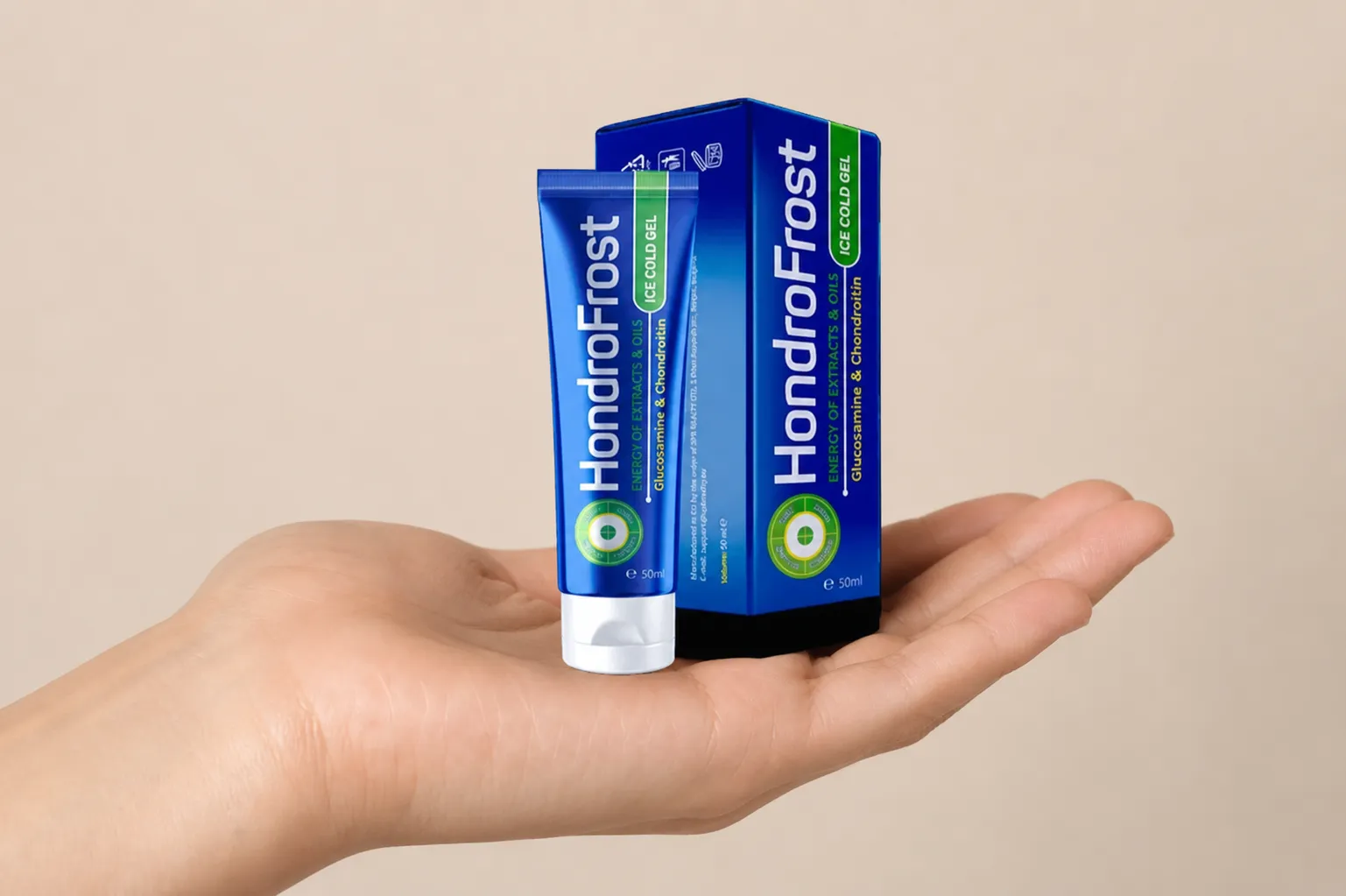 Hondrofrost — Verpackung in der Hand