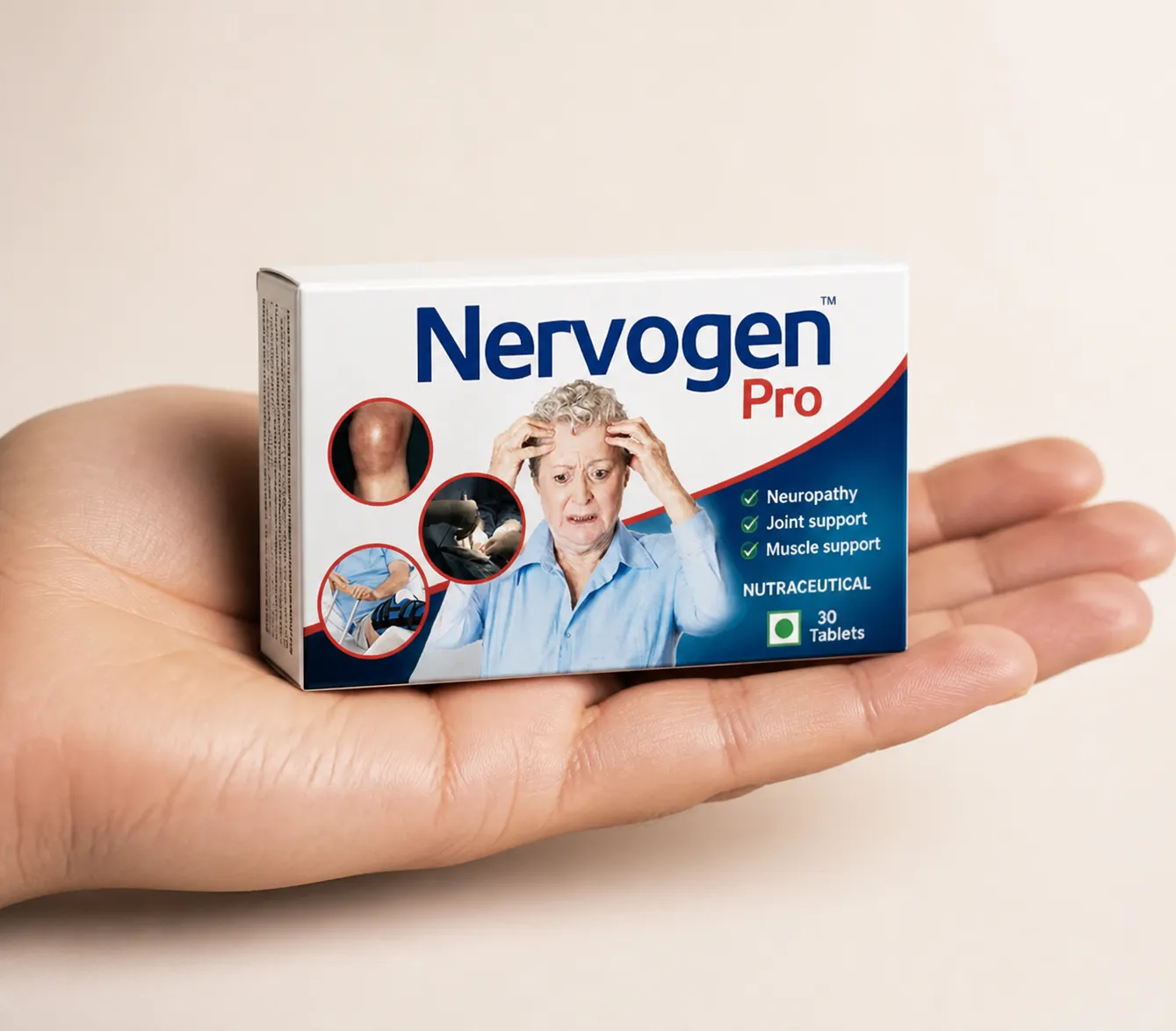 Flexosamine — Verpackung in der Hand