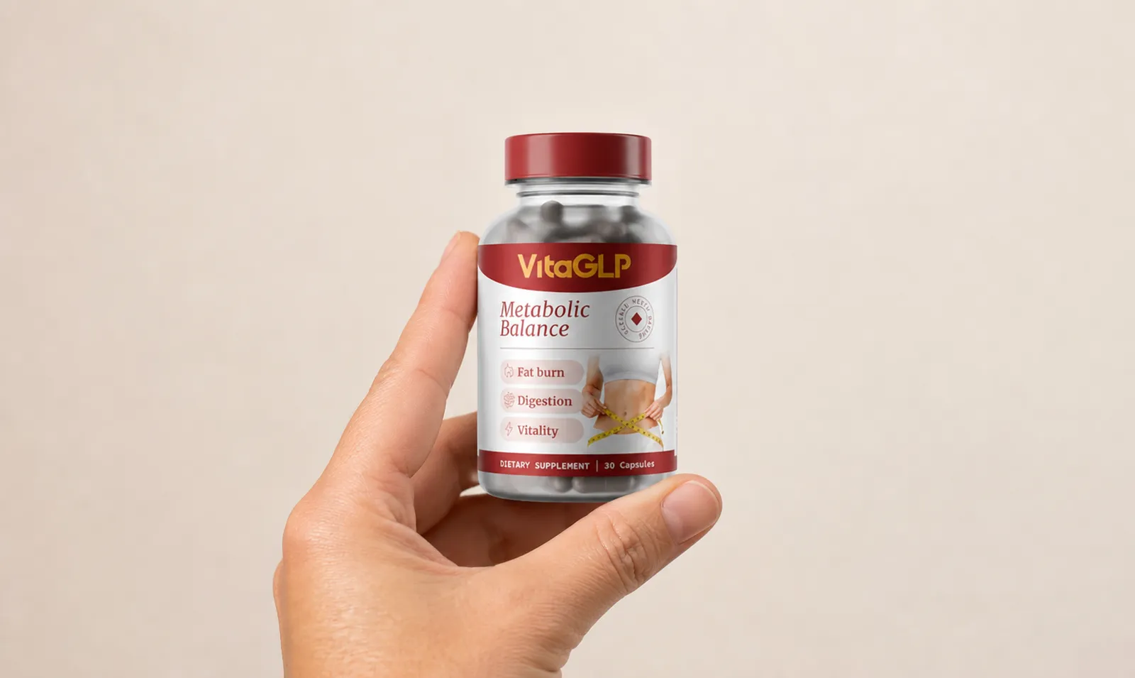 VitaGLP — Verpackung in der Hand