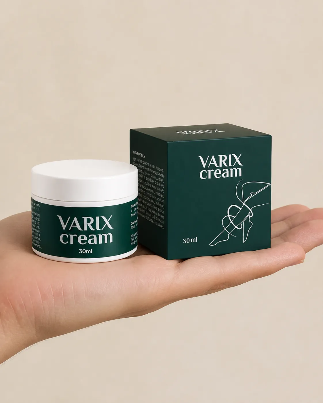 Varix — Verpackung in der Hand
