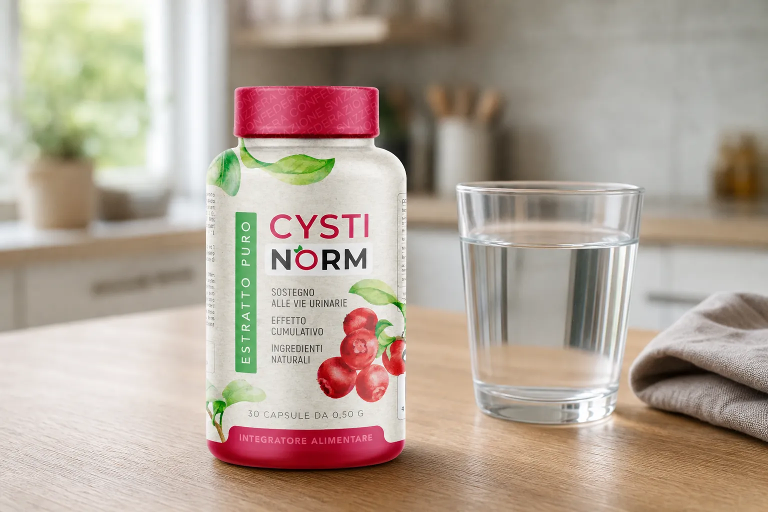 CYSTINORM — Verpackung im Alltag