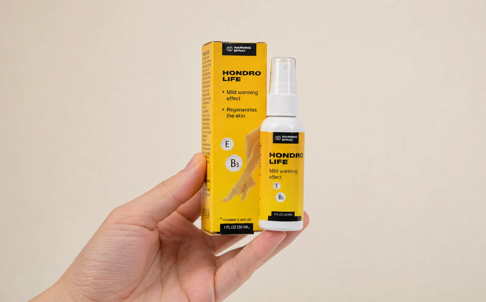 HONDROLIFE EU — Verpackung in der Hand