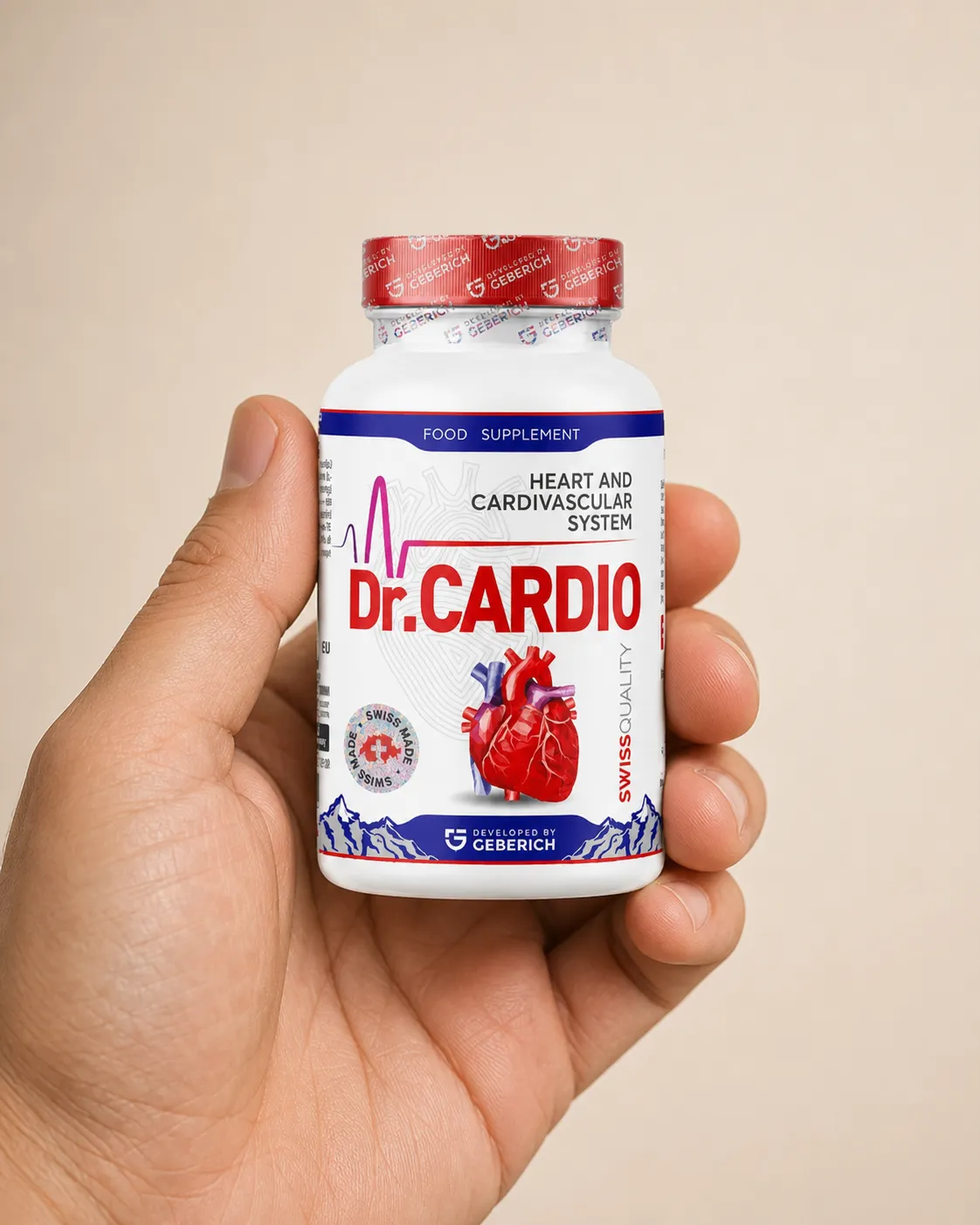 Dr.Cardio — Verpackung in der Hand