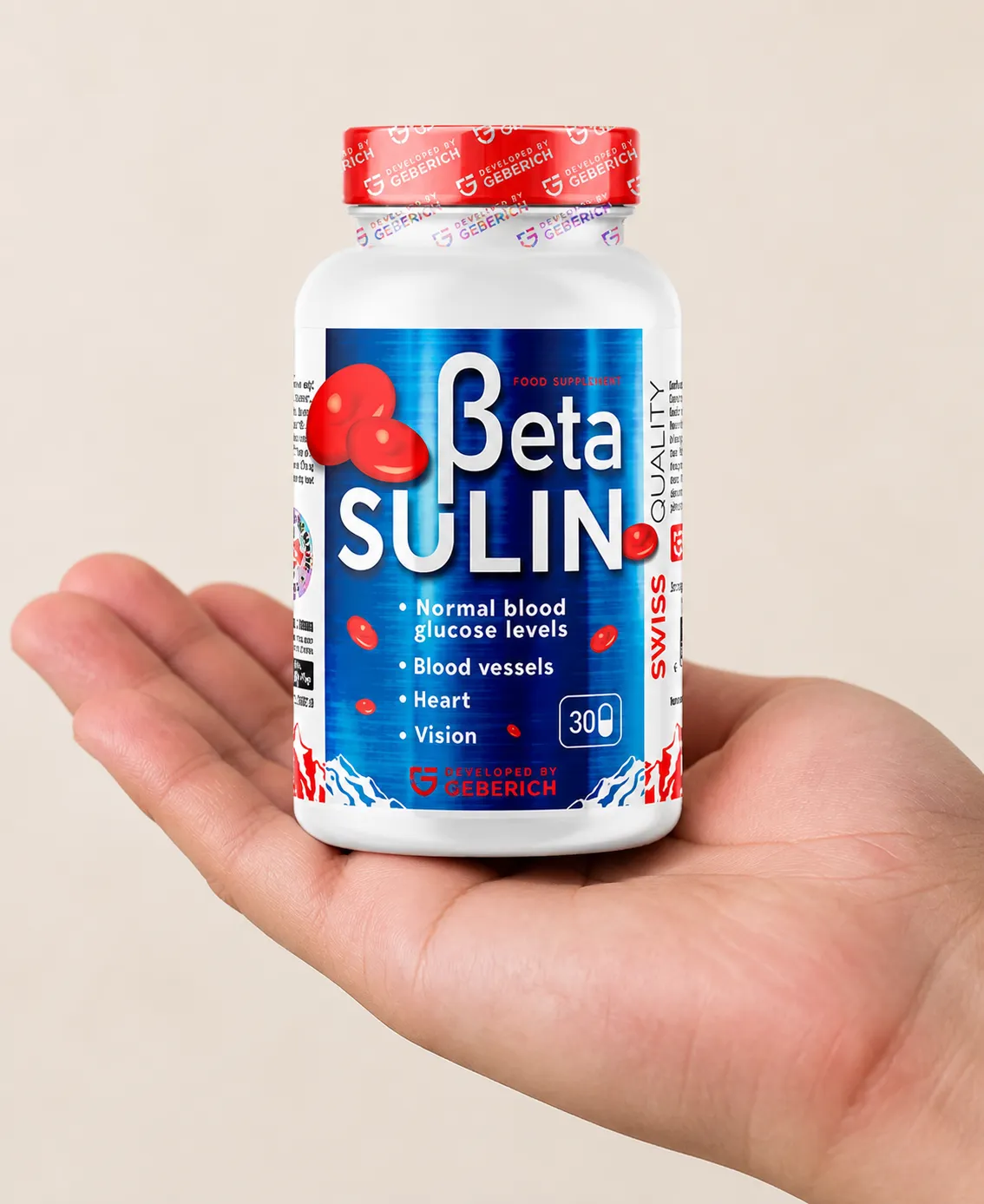 Betasulin — Verpackung in der Hand