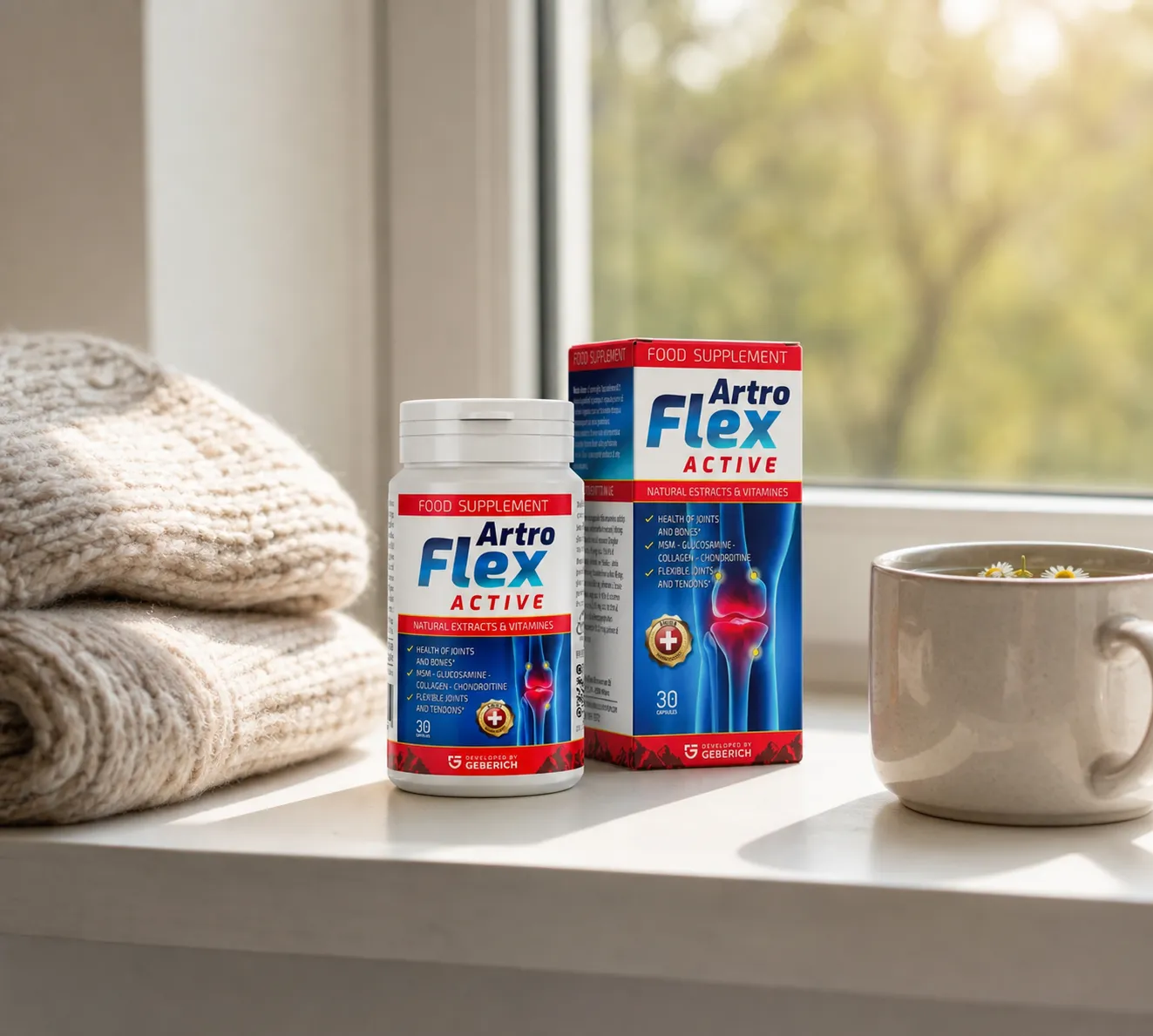 Artroflex Active — Verpackung im Alltag