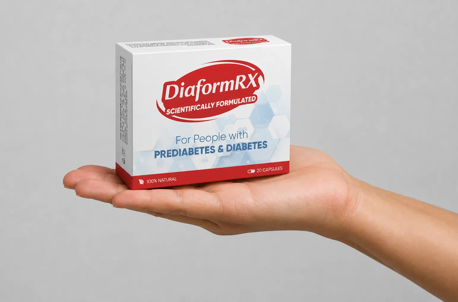 DiaformRX — Verpackung in der Hand