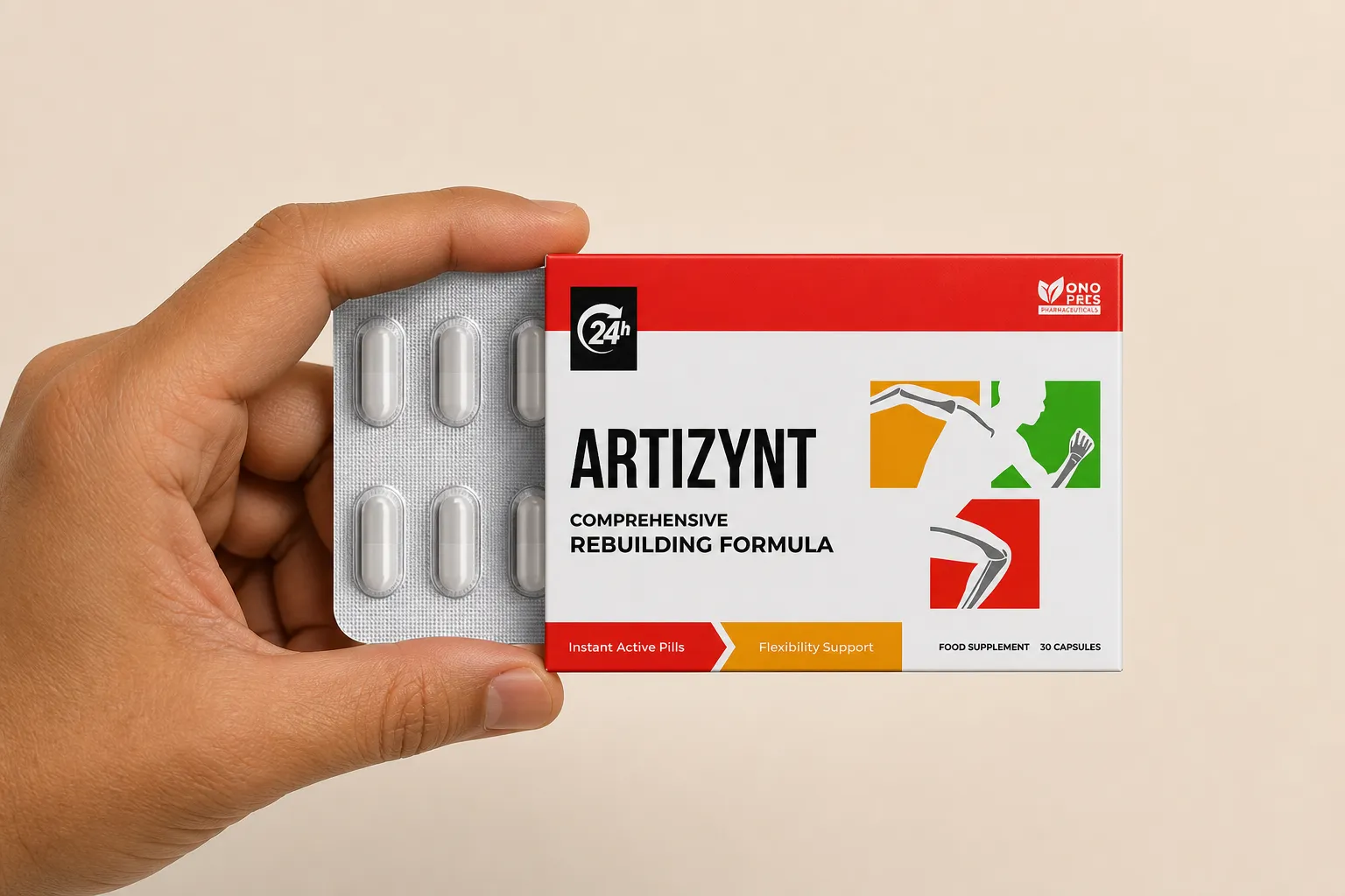 ArtiZynt Capsules — Verpackung in der Hand