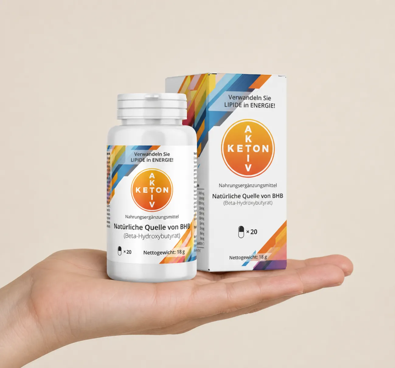 Keton Aktiv — Verpackung in der Hand