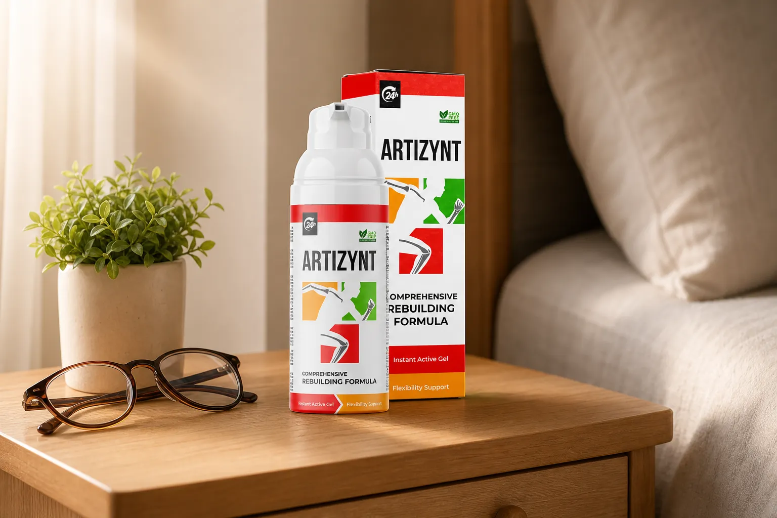 ArtiZynt Gel Full price + — Verpackung im Alltag