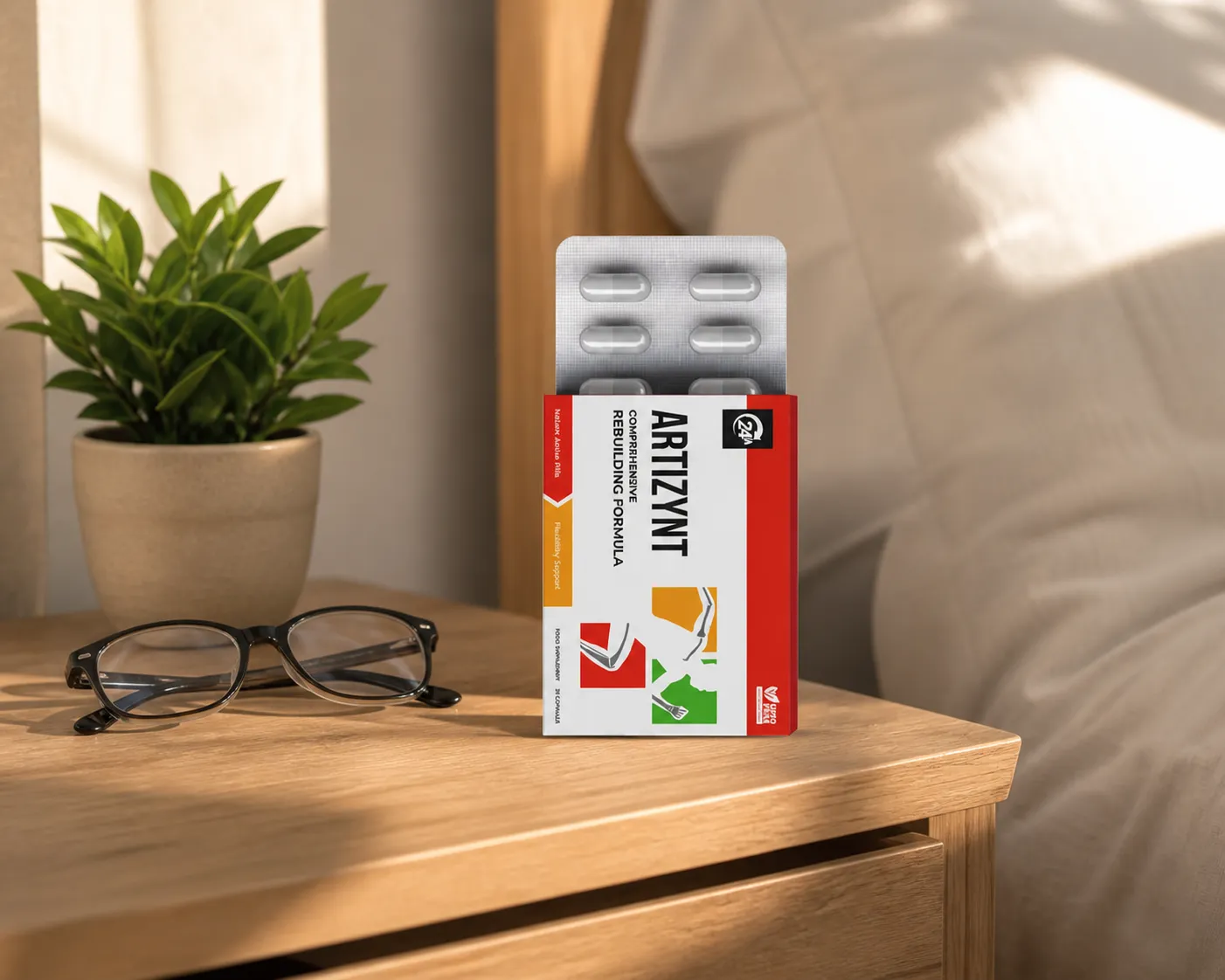 ArtiZynt Capsules Full price + — Verpackung im Alltag
