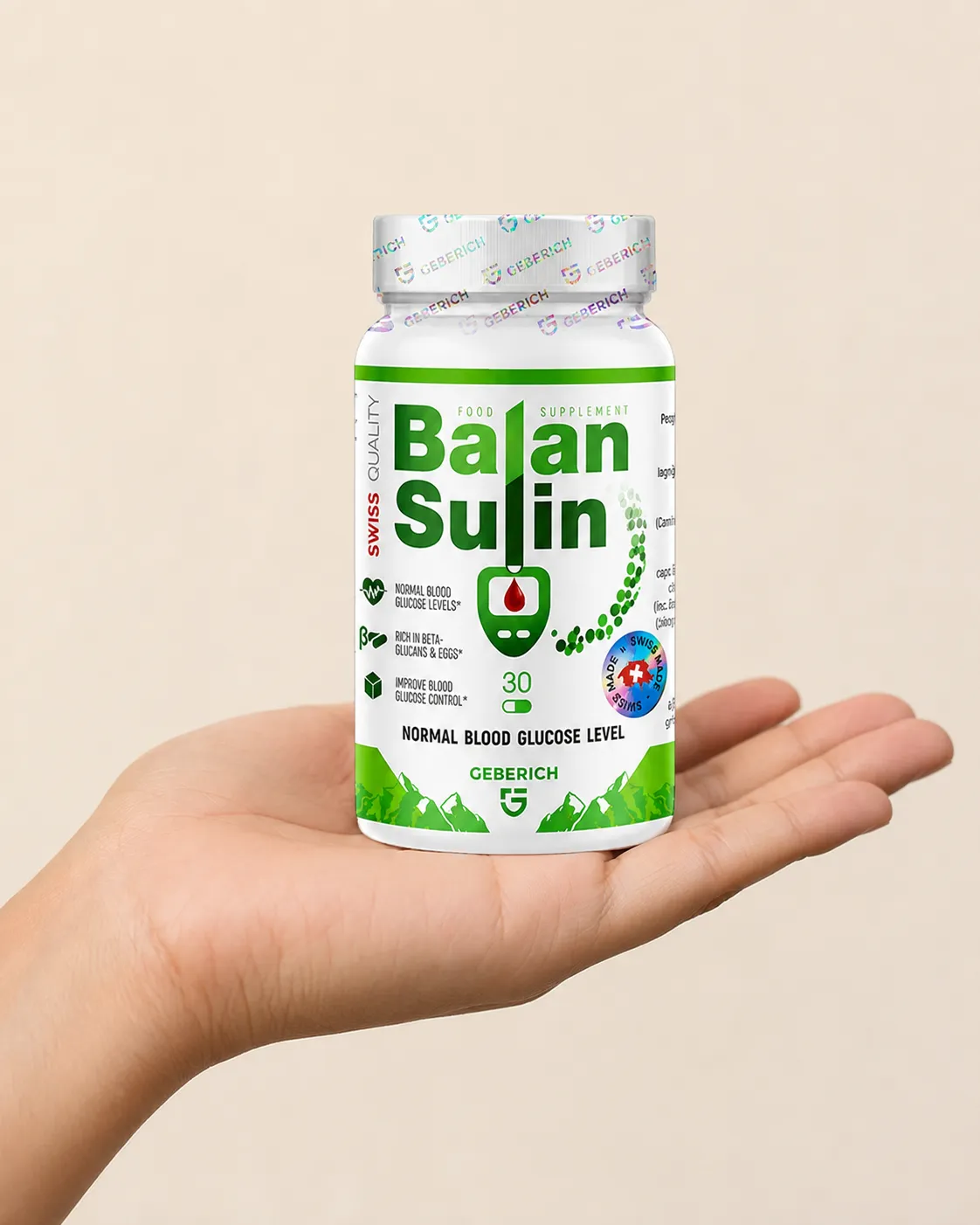Balansulin — Verpackung in der Hand