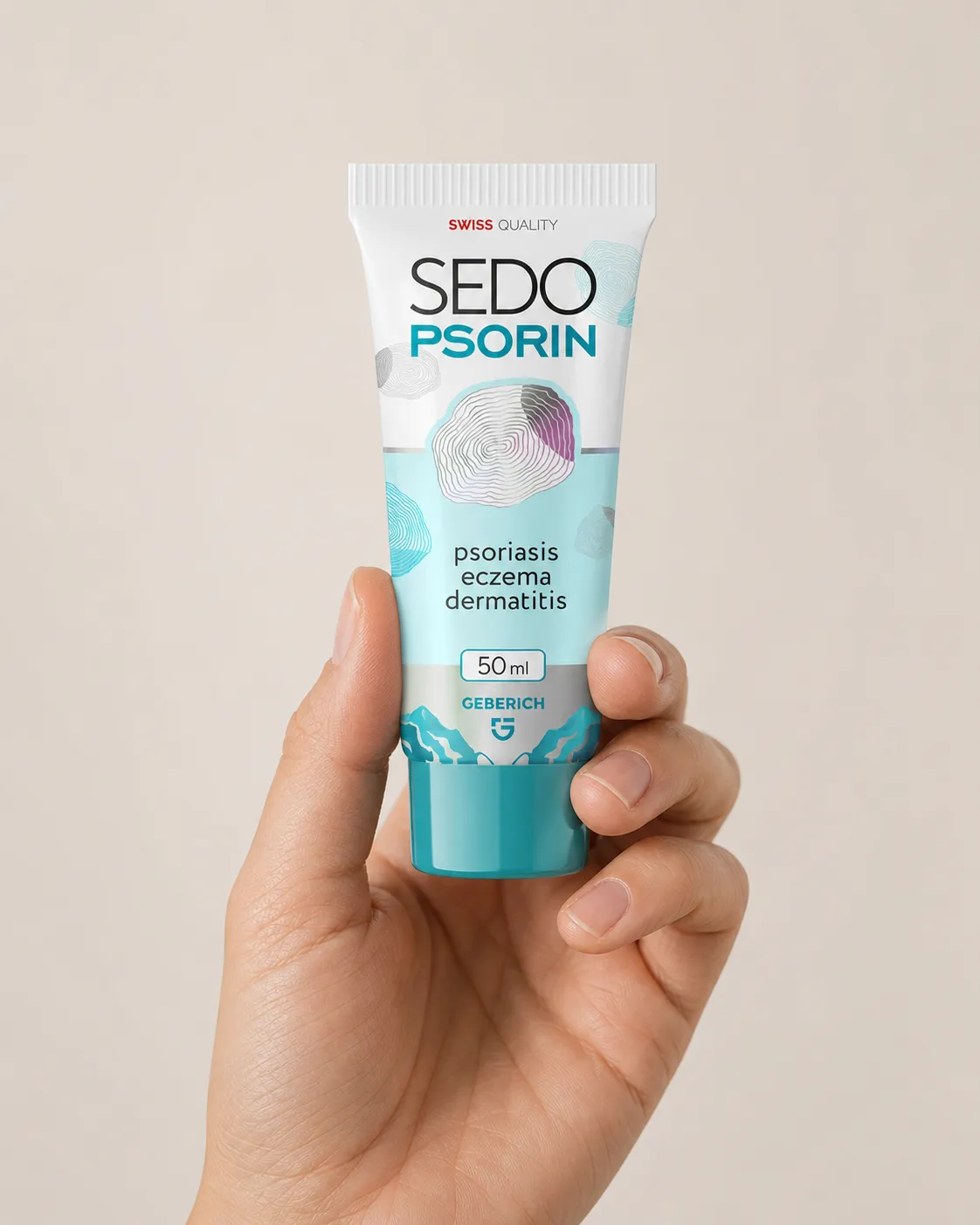 Sedopsorin — Verpackung in der Hand