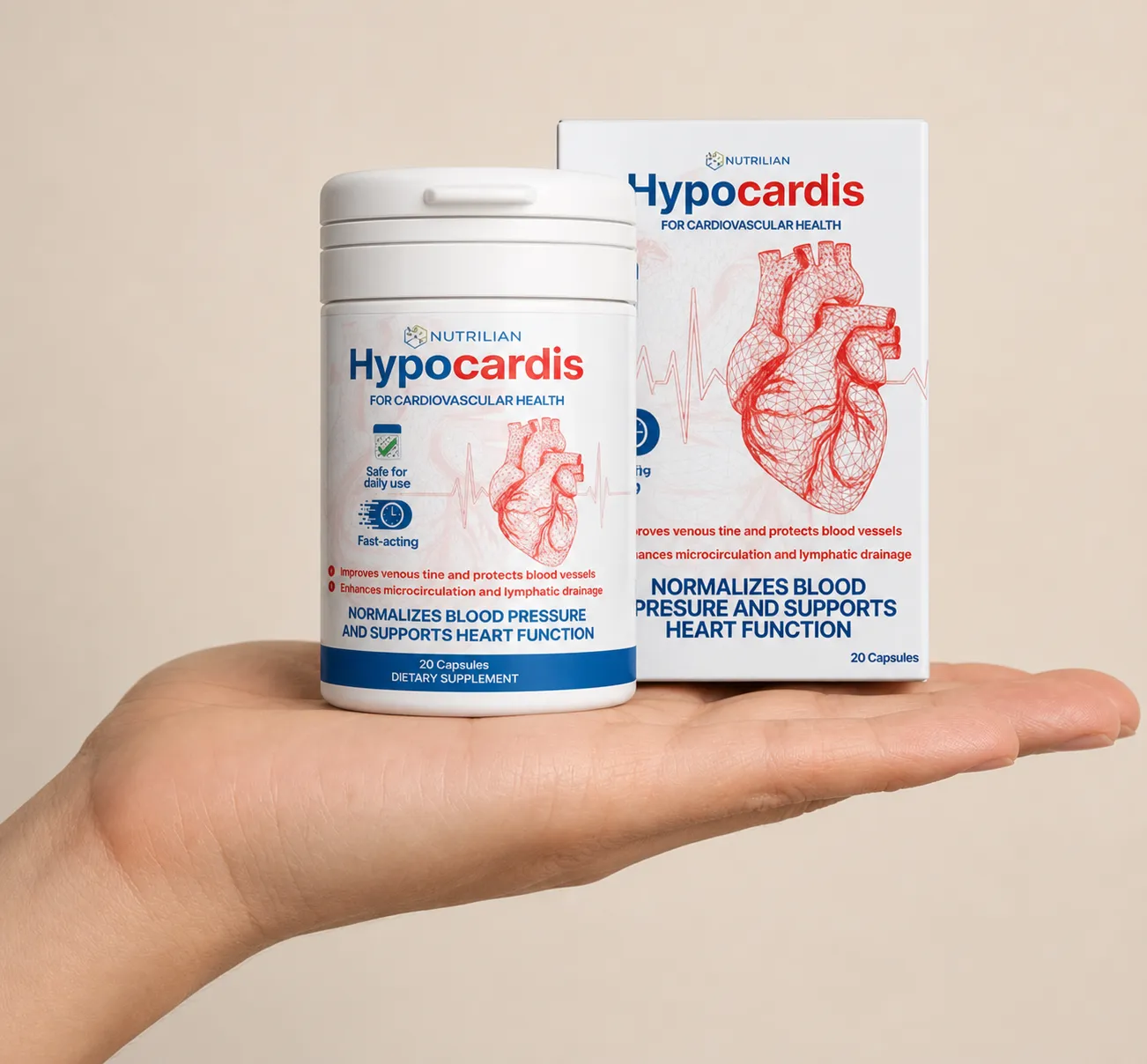 Hypocardis — Verpackung in der Hand