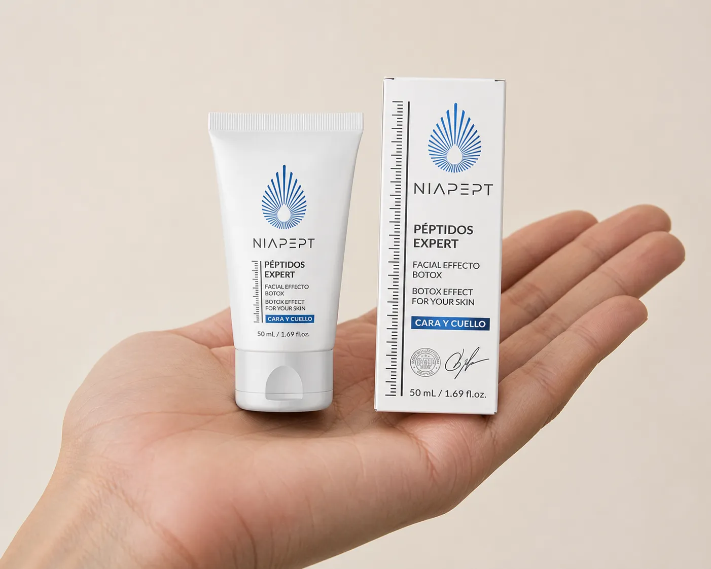 Niapept — Verpackung in der Hand