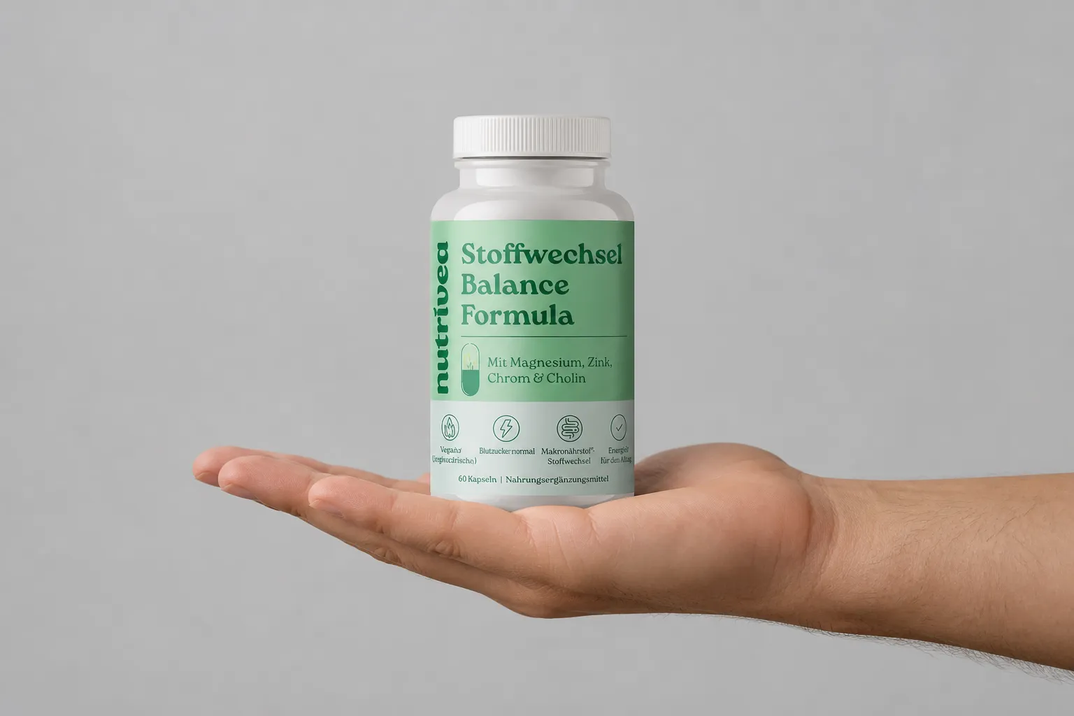Nutrivea — Verpackung in der Hand