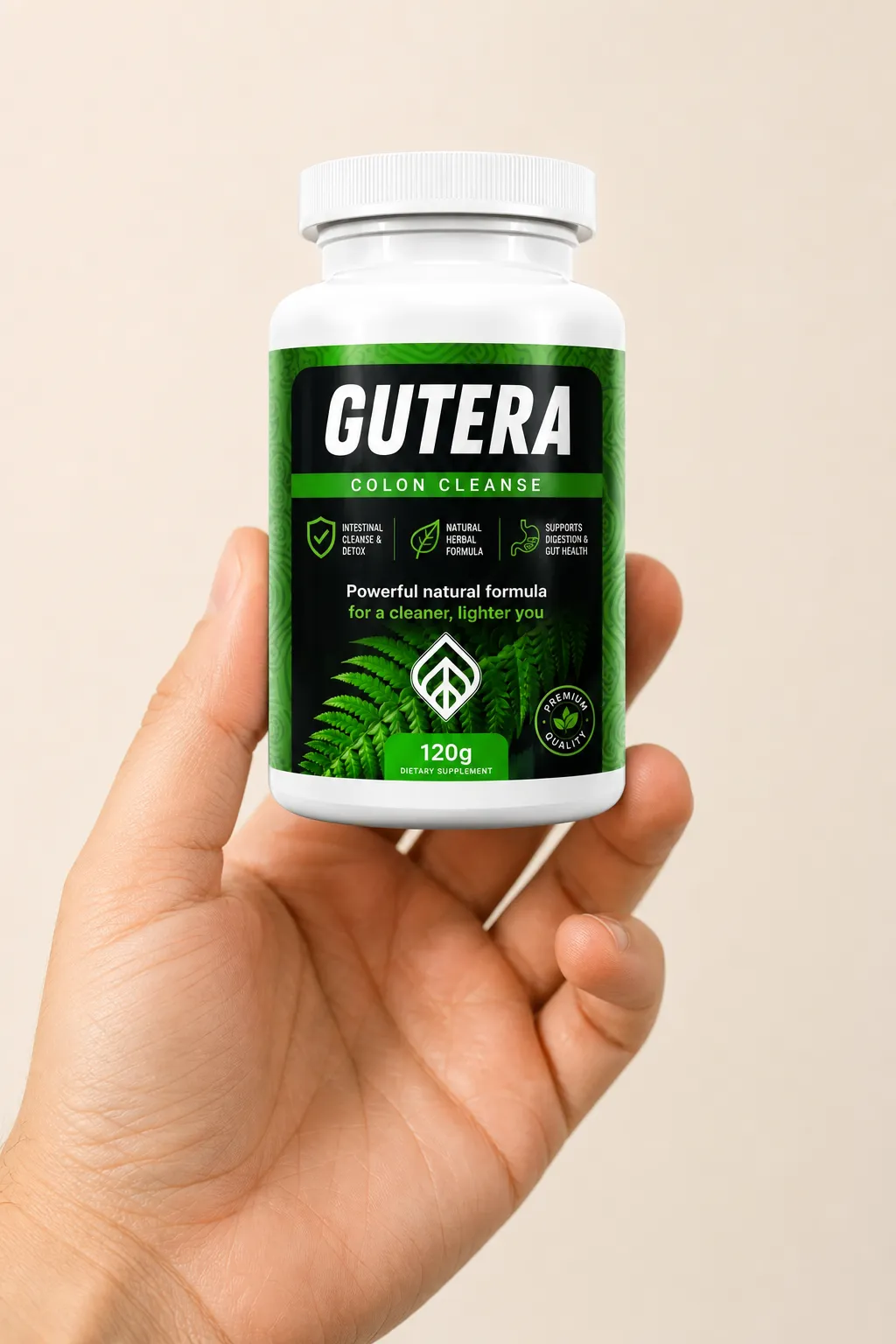 Gutera — Verpackung in der Hand