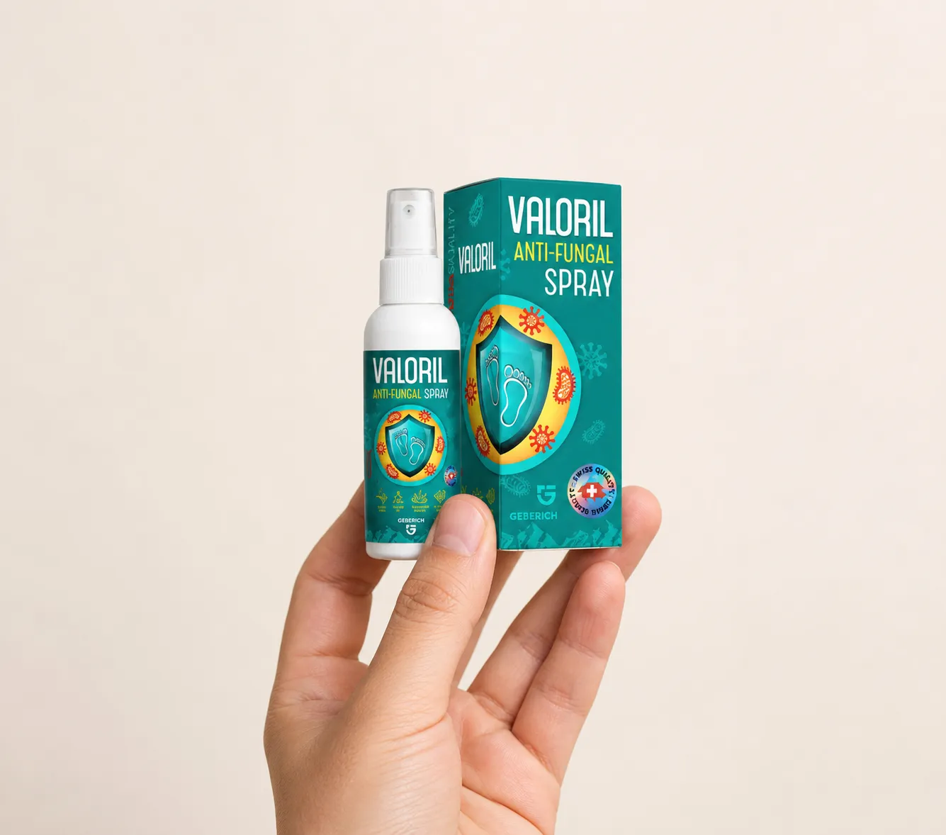 VALORIL — Verpackung in der Hand