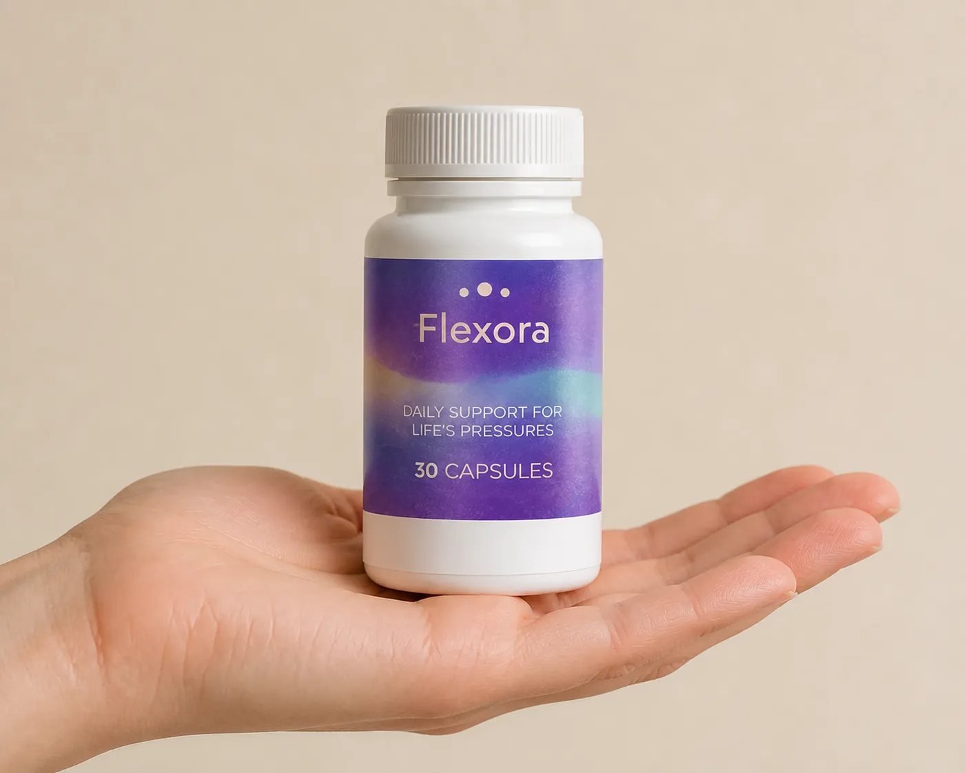 Flexora — Verpackung in der Hand