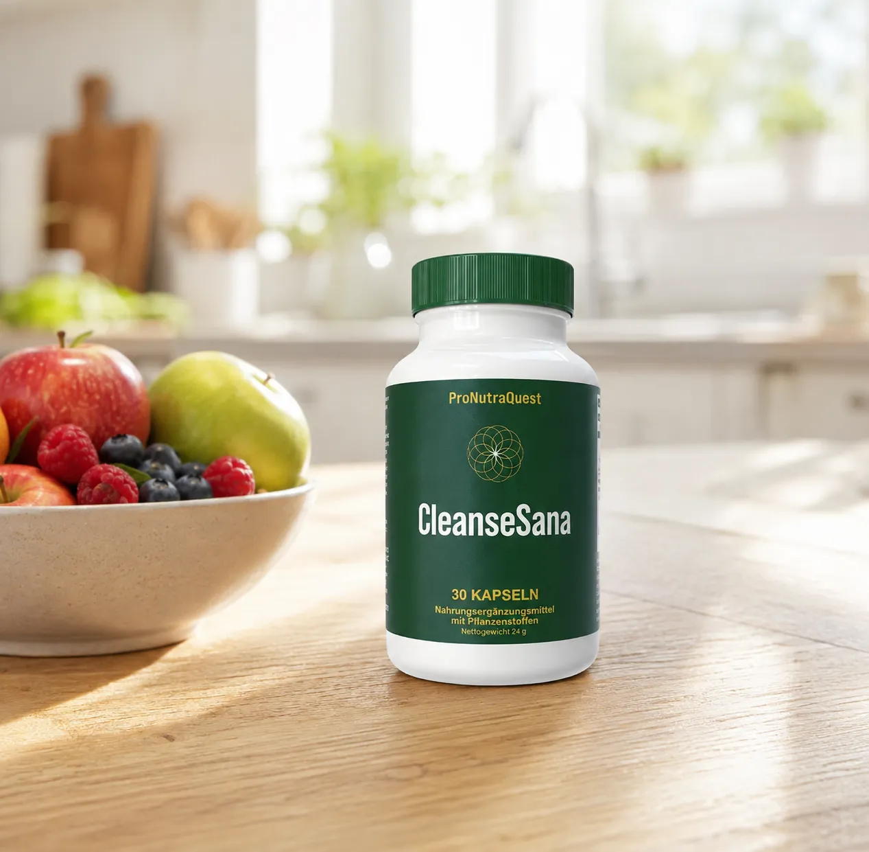 CleanseSana — Verpackung im Alltag