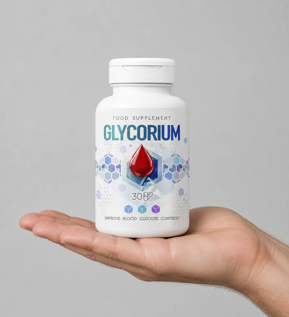 Glycorium — Verpackung in der Hand