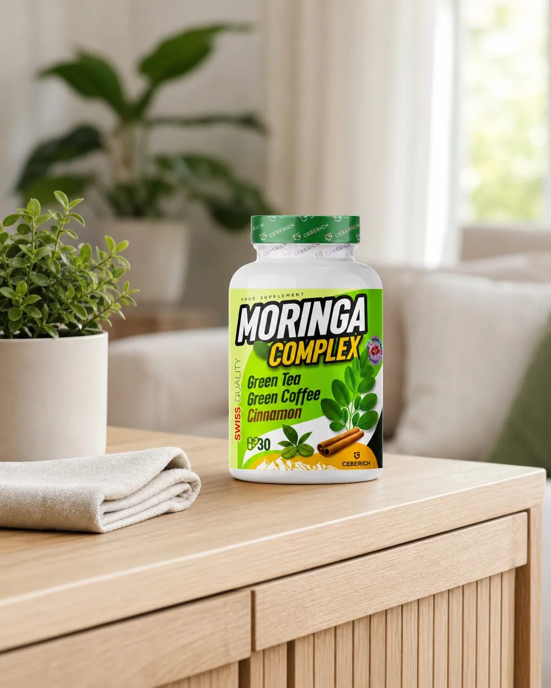 Moringa Complex — Verpackung im Alltag