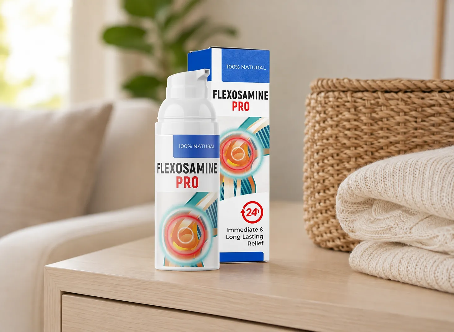 Flexosamine PRO — Verpackung im Alltag