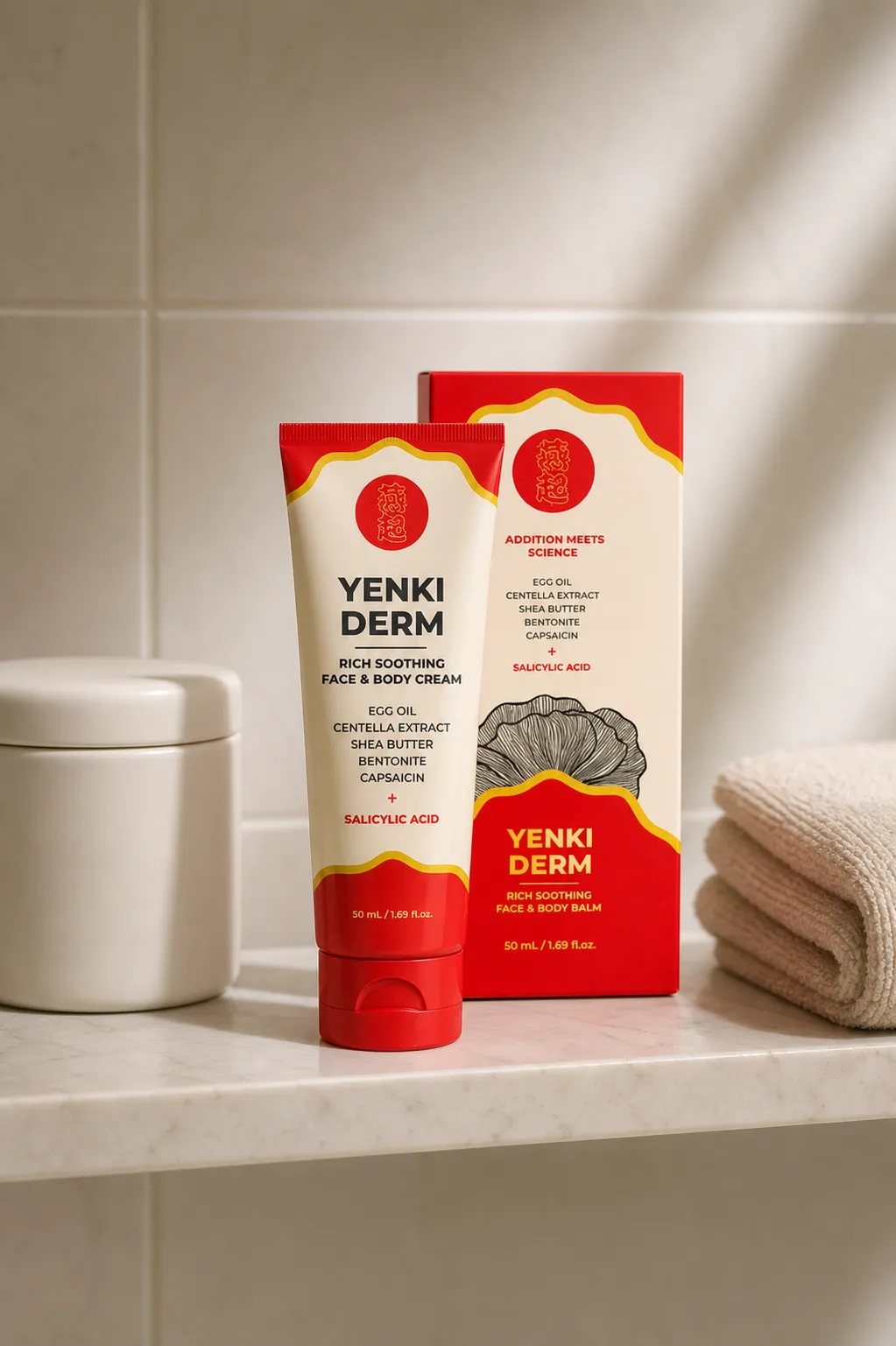 Yenki Derm — Verpackung im Alltag