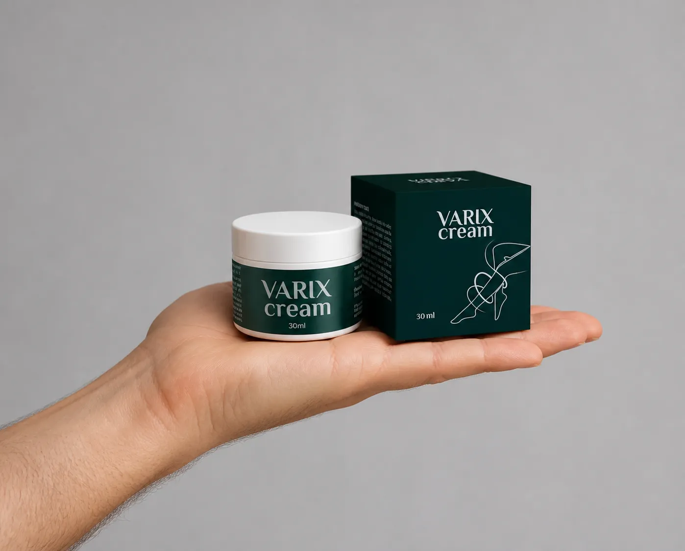Varix cream lp — Verpackung in der Hand