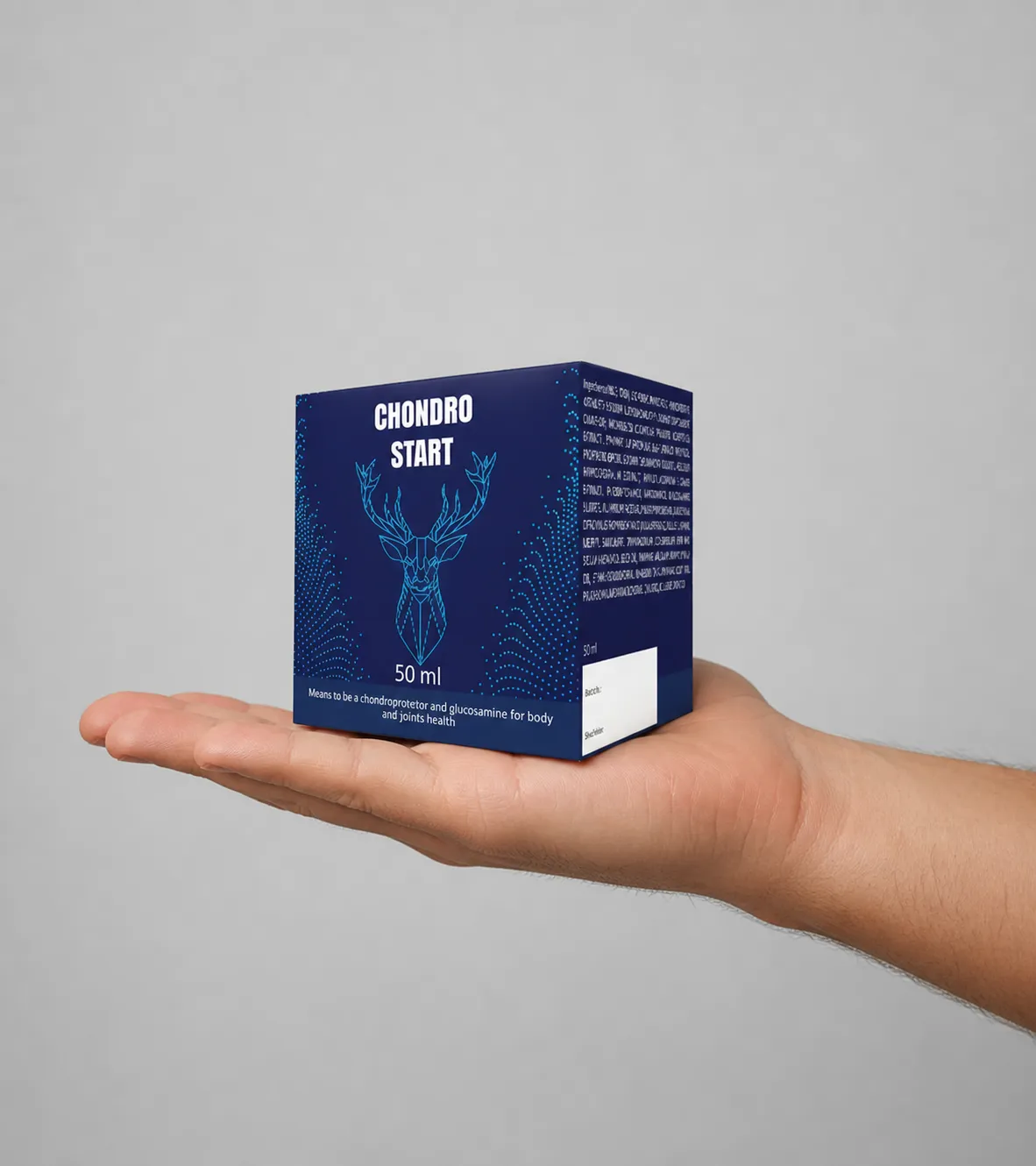 Chondrostart — Verpackung in der Hand