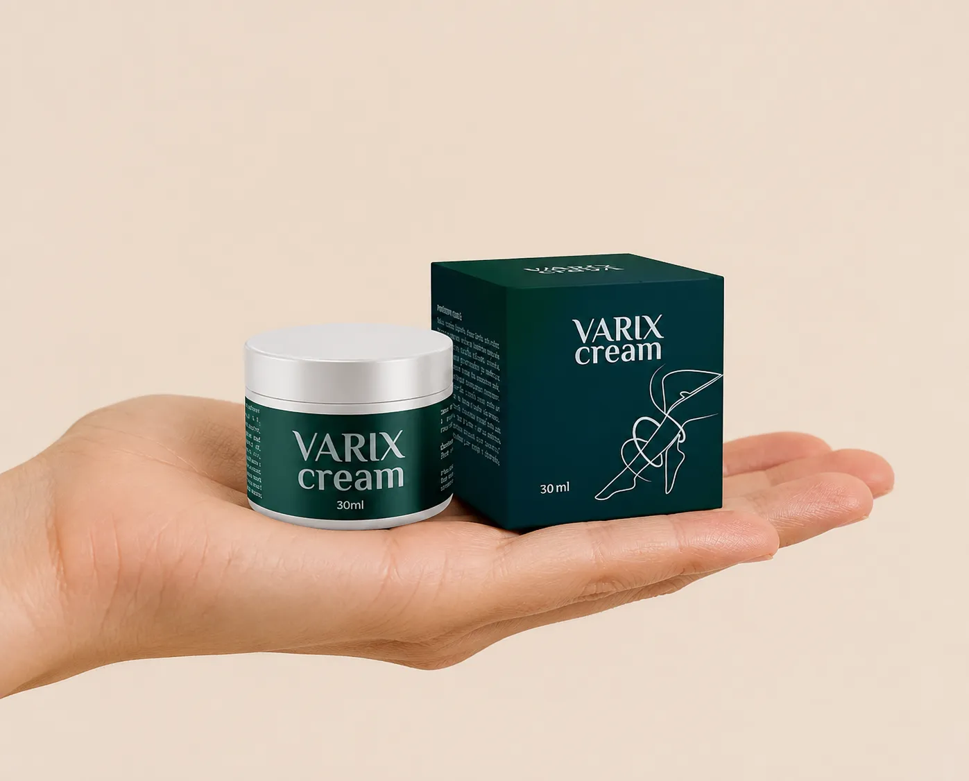 Varix cream — Verpackung in der Hand