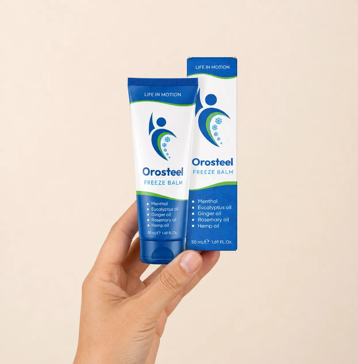 Orosteel — Verpackung in der Hand
