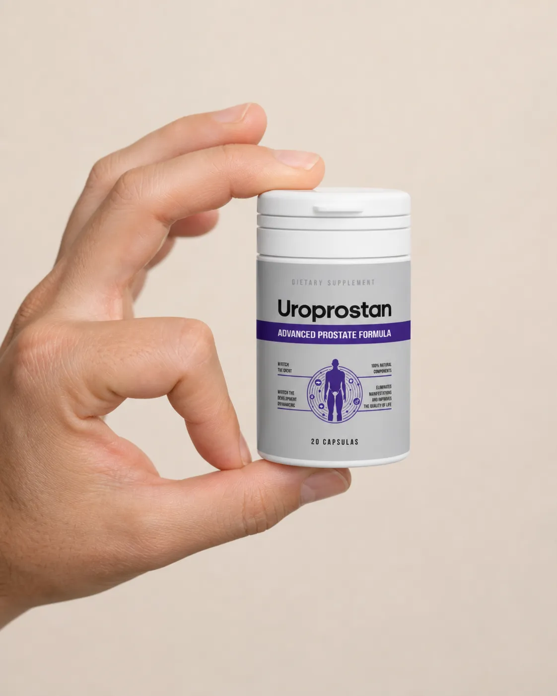 Uroprostan — Verpackung in der Hand