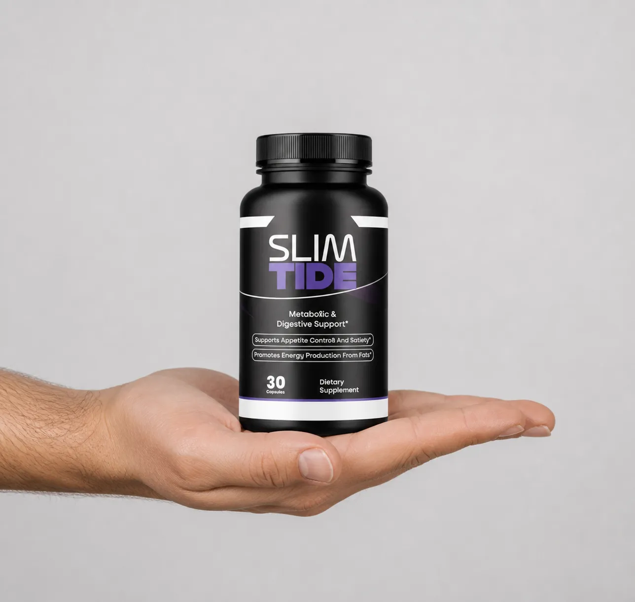 Slimtide — Verpackung in der Hand