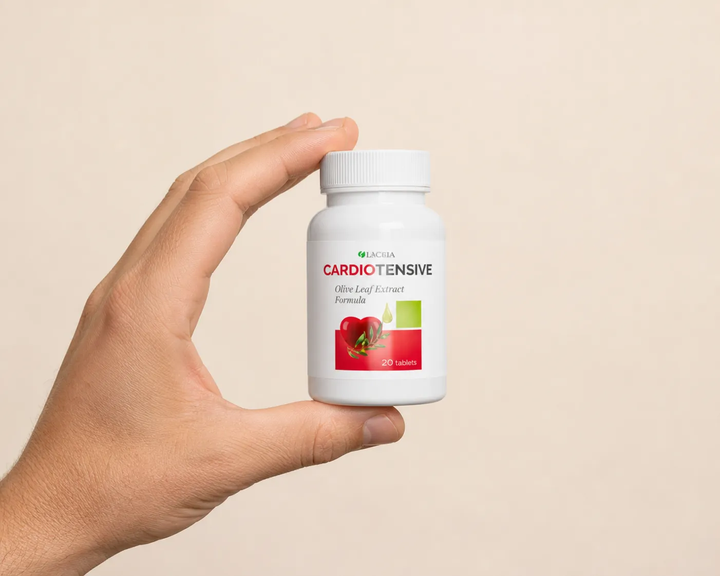 Cardiotensive — Verpackung in der Hand