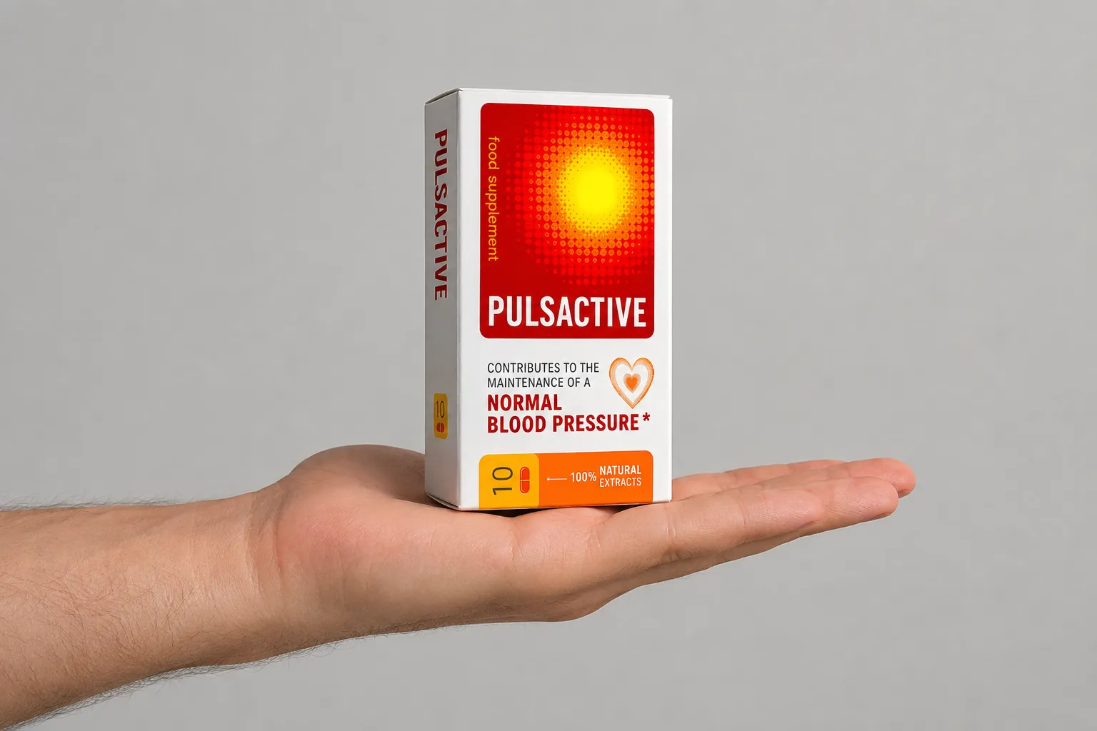 Pulsactive — Verpackung in der Hand