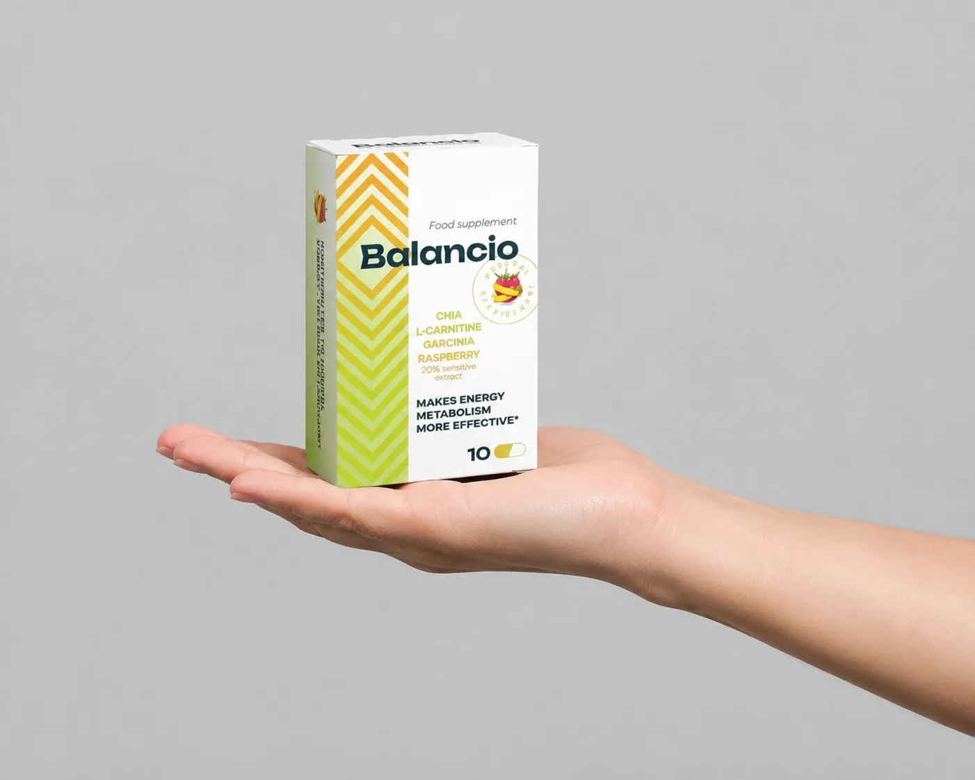 Balancio — Verpackung in der Hand