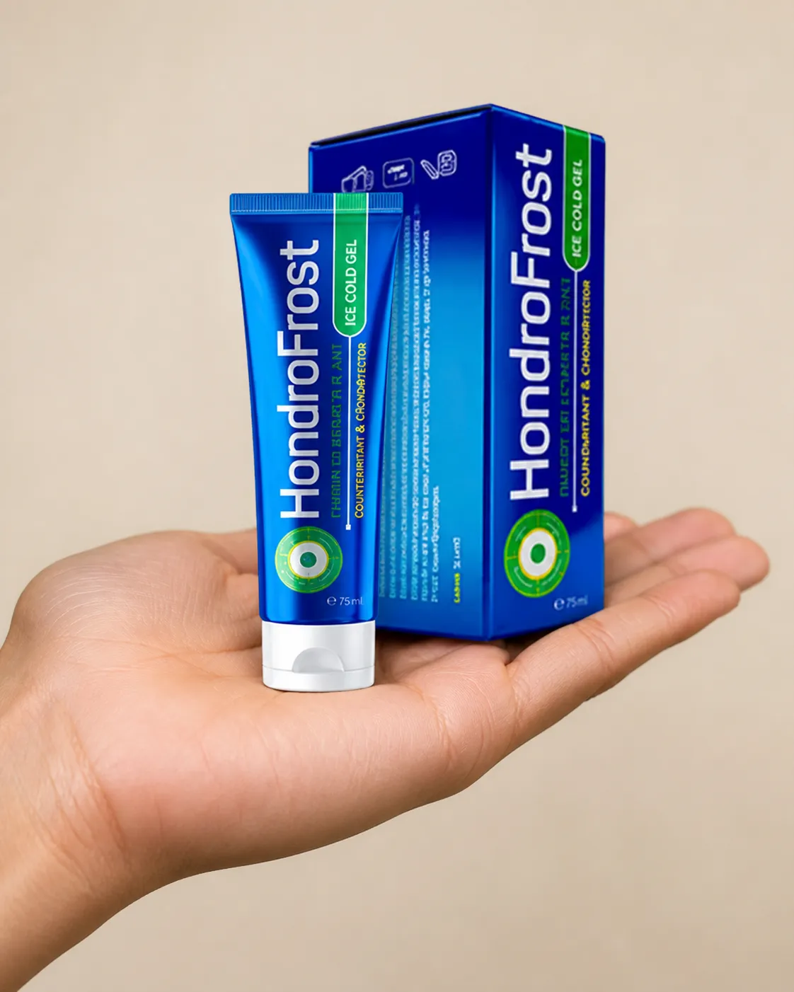 Hondrofrost — Verpackung in der Hand