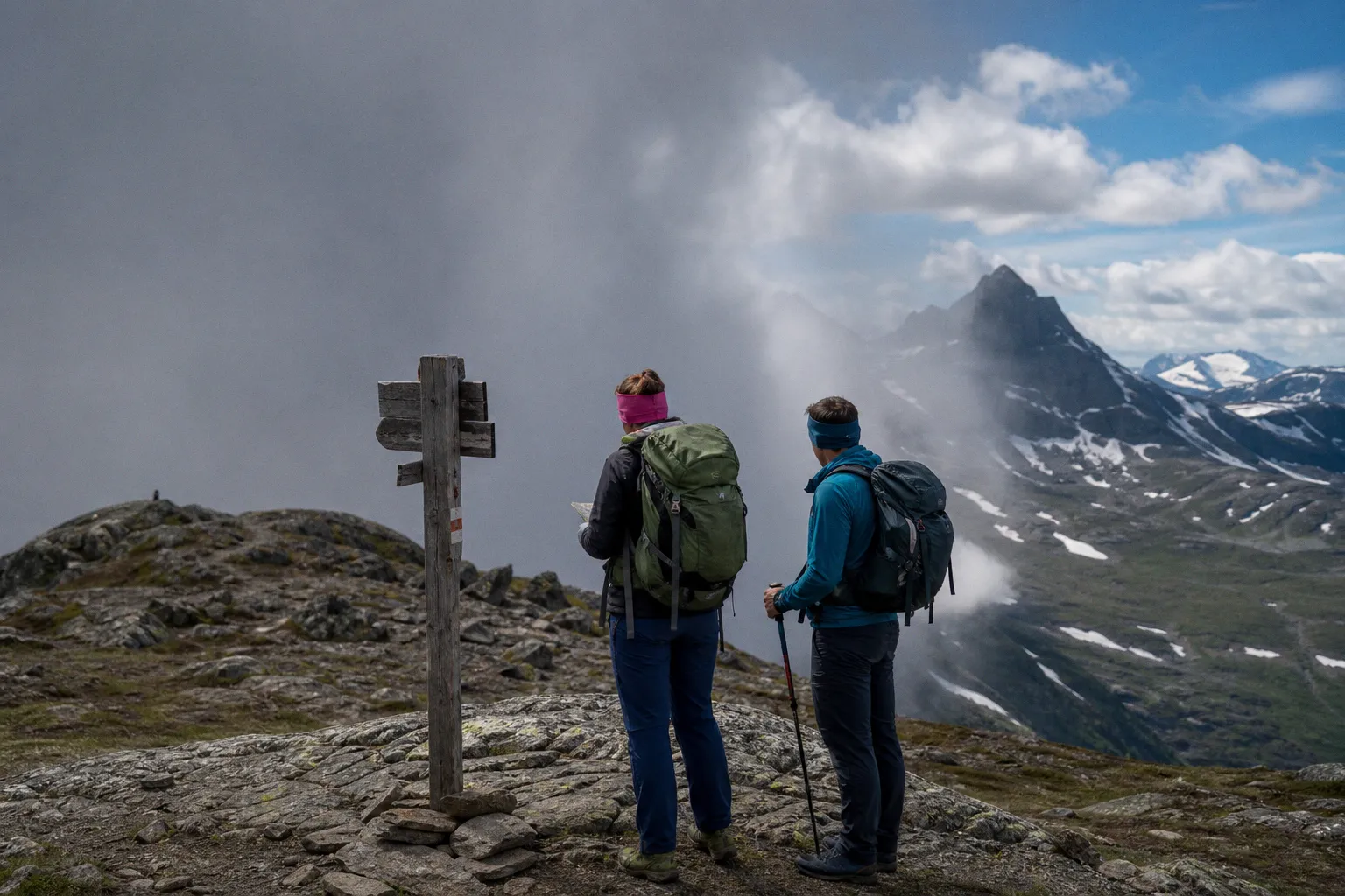 Wetterumschwung im norwegischen Gebirge: Sicherheit beim Wandern